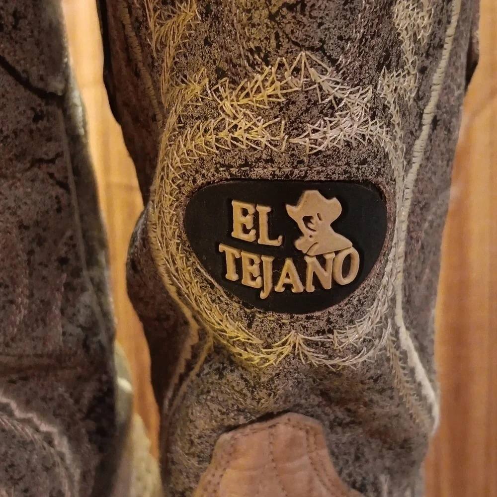 Men's 8.5 or Mexico 27.5 El Tejano alligator boots 👢